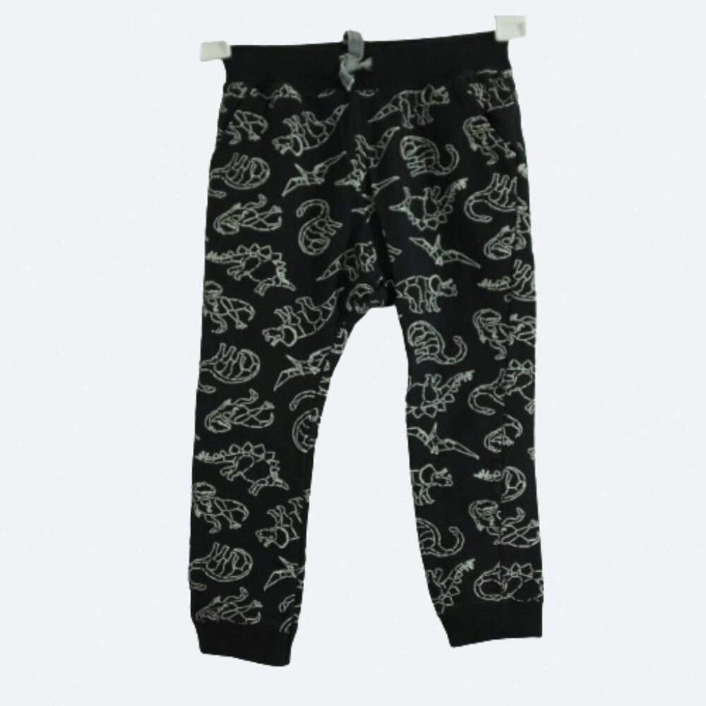 Fierce frank black cotton dinosaur pants 4T
